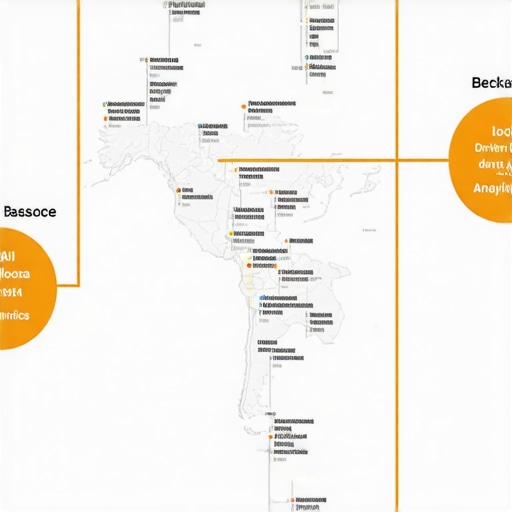 AI and Geospatial Data Mapping in Local SEO 2025 Infographic illustrating AI analytics workflows and geospatial data for local SEO