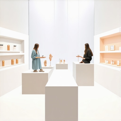 AR-enhanced Retail Experience Futuristic retail store with augmented reality overlays