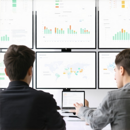 Data Analytics for Local SEO Strategy Business team analyzing local SEO data on screens with charts and maps