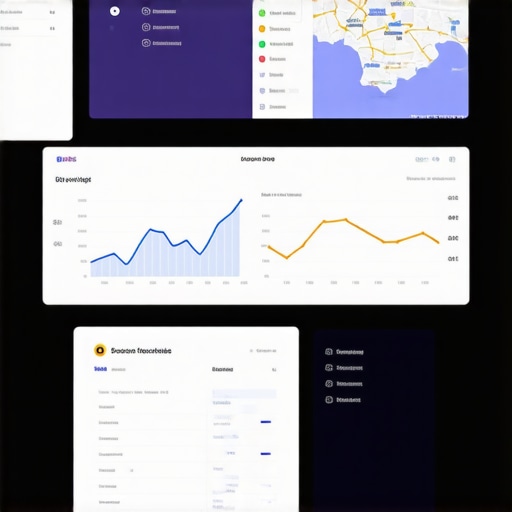 Screenshot of advanced local SEO analytics tools with graphs and maps