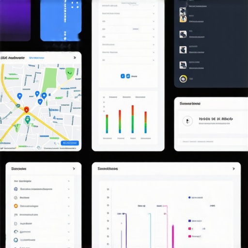 Next-Gen Local SEO Tools Dashboard Futuristic dashboard with analytics and AI tools for local SEO and map pack ranking