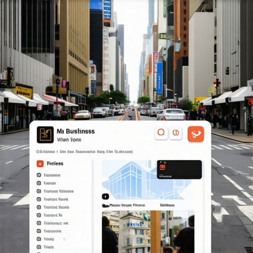 AR overlay displaying local business details on a smartphone screen