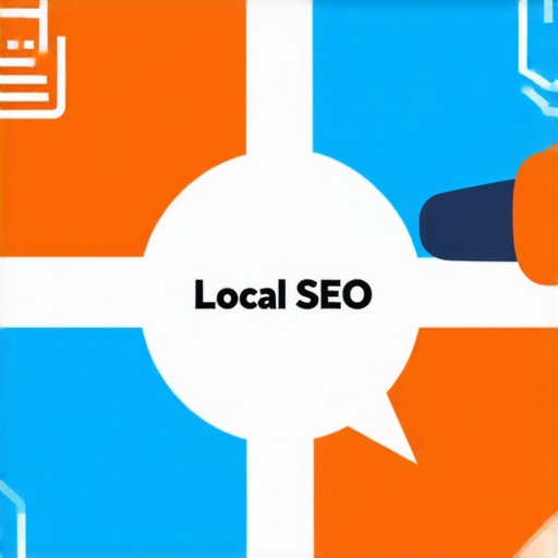 Diagram of interconnected schema markup, voice search optimization, and local SEO tactics