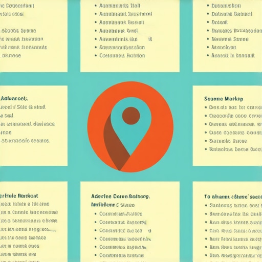 Diagram showing schema markup integration process for local business websites