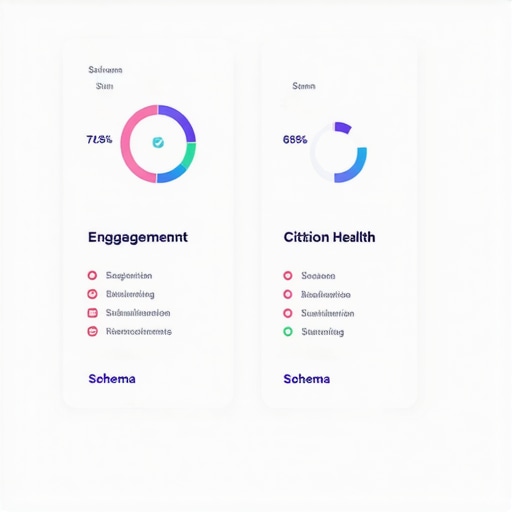 Screenshot of a dashboard with local SEO metrics and analytics.