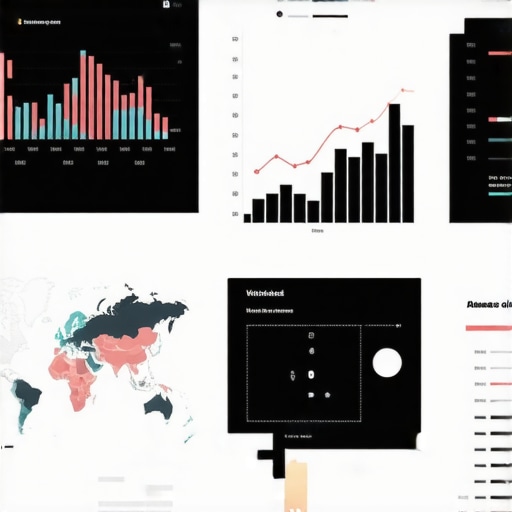 Screenshot of an advanced local SEO analytics dashboard showing maps, charts, and metrics