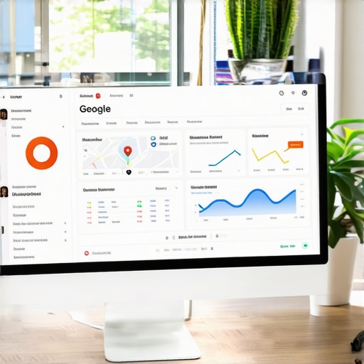 SEO dashboard displaying Google Maps rankings and analytics