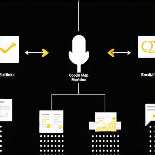 Hidden Signals in Local SEO Diagram illustrating SEO signals affecting Google Maps rankings in 2025.