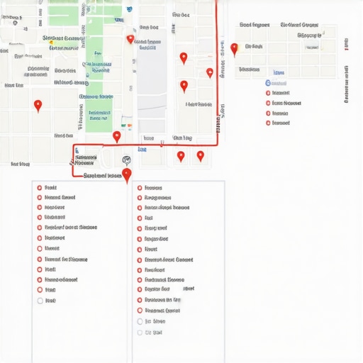 Illustration of schema markup with neighborhood landmarks and local events for SEO