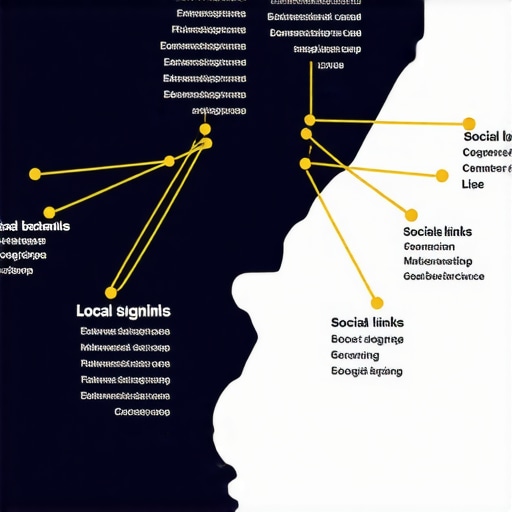 Integrated Local SEO Signals for 2025 Diagram of local backlinks, social media engagement, and user behavior impacting Google Maps rankings.