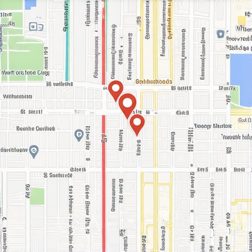 Map showing neighborhood-specific businesses and community points of interest