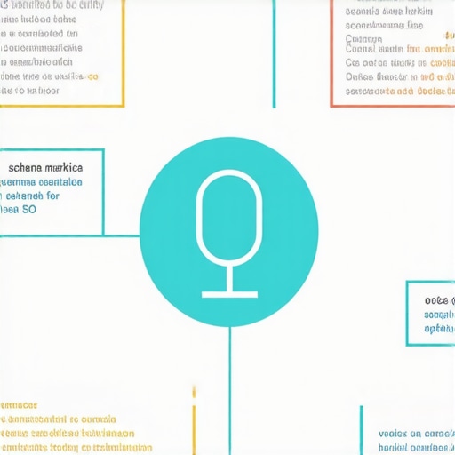 Diagram showing how semantic search, schema markup, and voice optimization improve local search rankings.