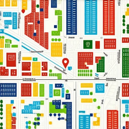 AR-Enhanced Neighborhood Map for Local SEO Augmented reality map displaying local landmarks and interactive neighborhood features.