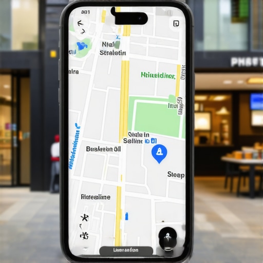 AR Navigation in Local Business Augmented reality view with local business information superimposed on real-world environment