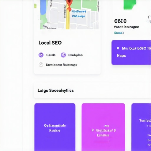 Screenshot of SEO analytics dashboard showing local search metrics.