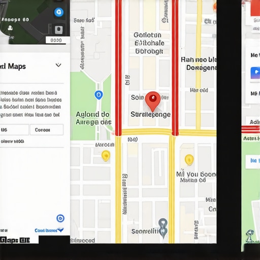 Advanced Maps SEO Visualization A modern digital map with layers of real-time local business data and user engagement indicators.