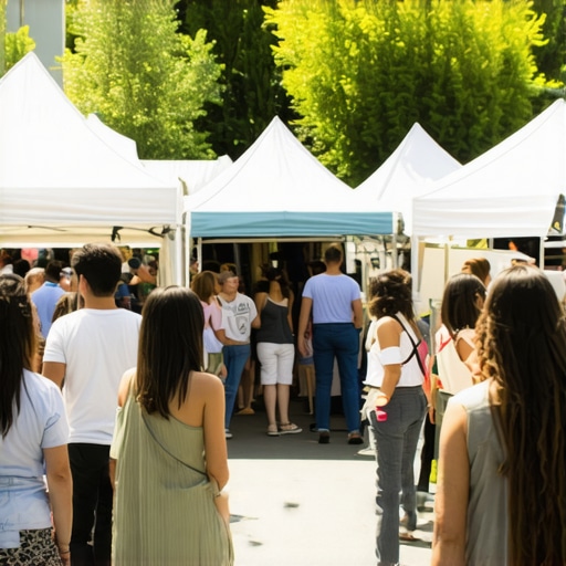 Community Marketplace Engagement Local vendors interacting with customers at a bustling marketplace