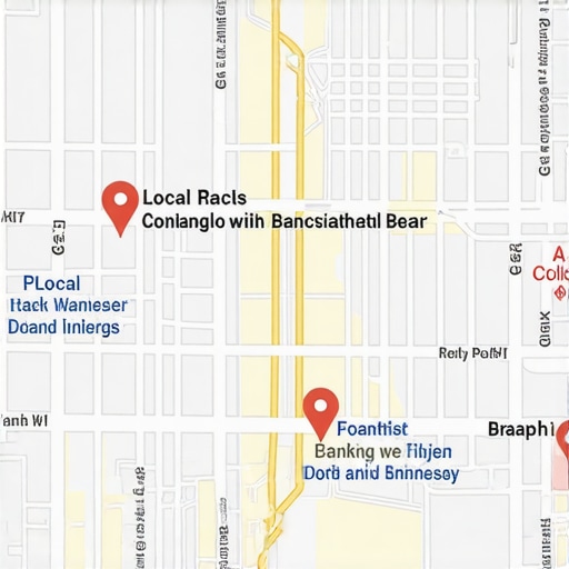 Competitive Local SEO Map Analysis Map illustration showing local business rankings and competitive insights in Google Maps.