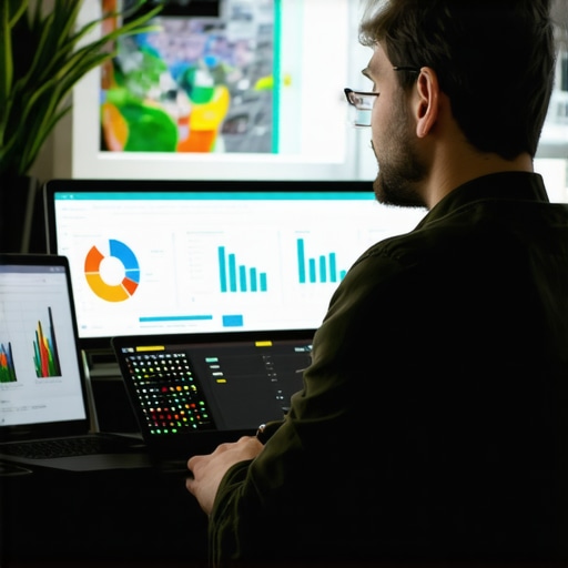 Person reviewing local SEO analytics and maps for optimization insights.