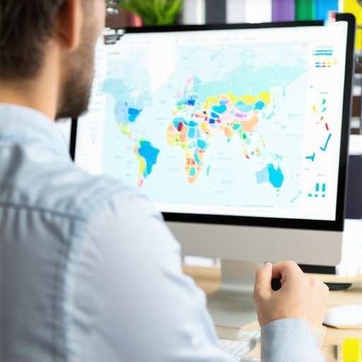 SEO expert reviewing local business analytics on a computer