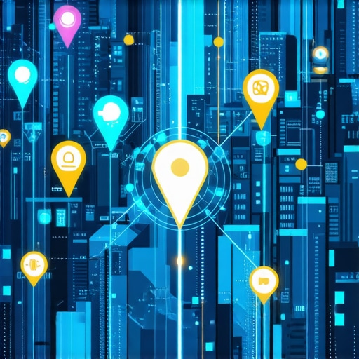 Futuristic Local Search Map Futuristic city map with digital data overlays demonstrating advanced local SEO tactics.