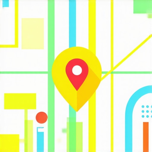 Geo-fencing visual representation Illustration showing geofencing zones activating around a business location for local SEO enhancement