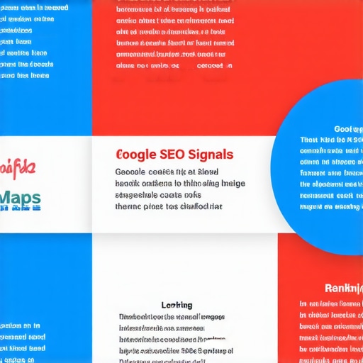 Infographic illustrating key local SEO signals affecting map pack rankings.