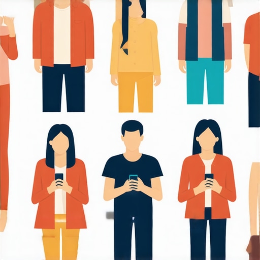 People engaging with mobile devices in a neighborhood setting, representing local micro-moments.