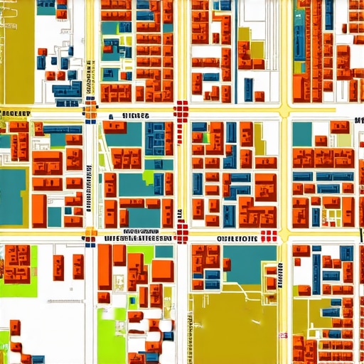 3D Geospatial City Map Demonstrating Advanced Visualization A detailed 3D map visualization showcasing local businesses and neighborhoods with immersive imaging technology.