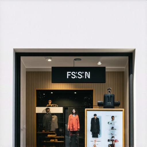 Storefront with augmented reality signage and Bluetooth beacon technology demonstrating advanced local signals.