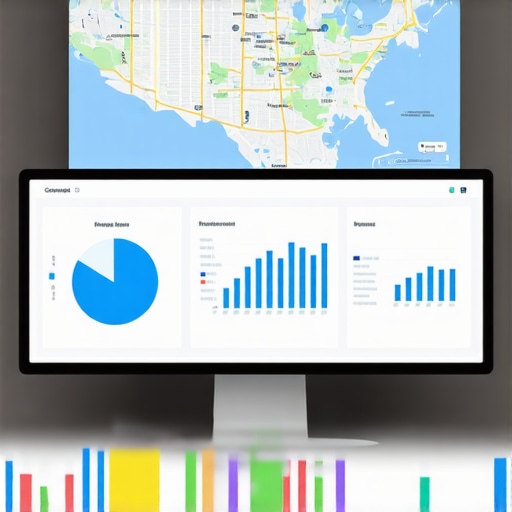 Geospatial Data Visualization for Local SEO A detailed map with demographic overlays illustrating strategic locations for local SEO