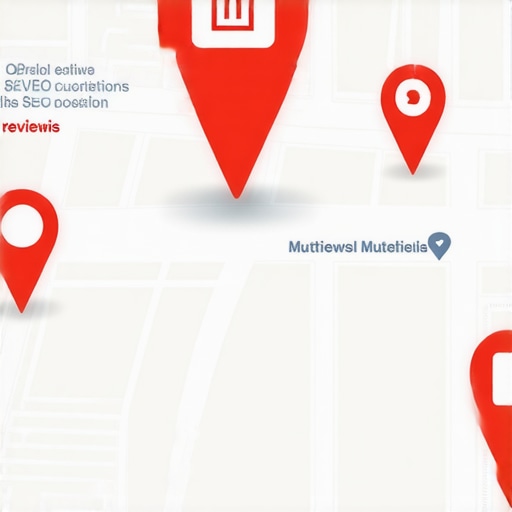 Illustration of digital map displaying local SEO signals and ranking factors.