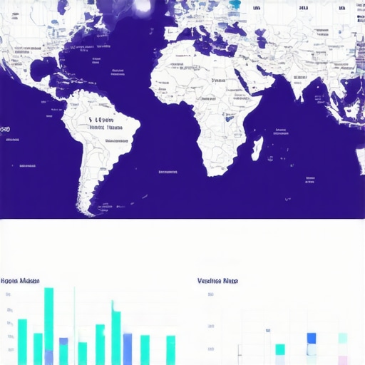 A detailed dashboard displaying local SEO analytics with maps, engagement metrics, and real-time data.