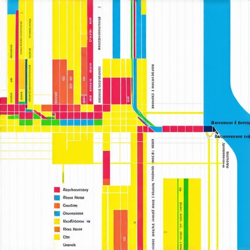 Neighborhood Data Visualization for Local SEO Map with data overlays showing neighborhood activity and local business positions.