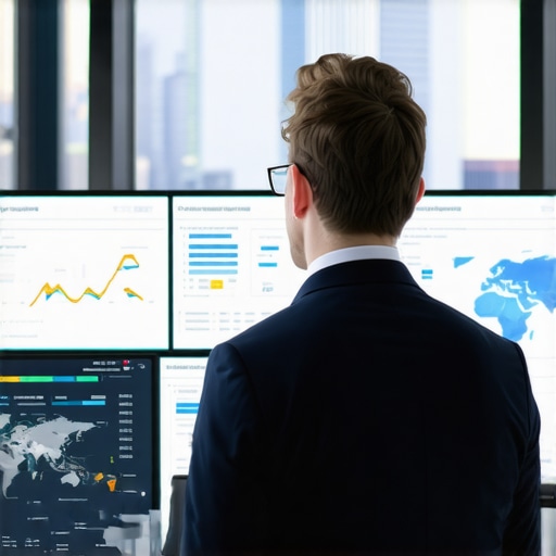 Real-Time Hyper-Local Data Analysis for SEO Strategy Business analytics dashboard showing local foot traffic, social media trends, and inventory data for SEO optimization.