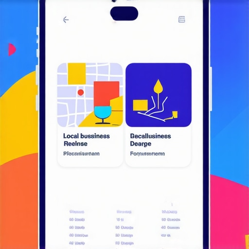 Illustration of a smartphone performing a voice search for local services, showing search results.