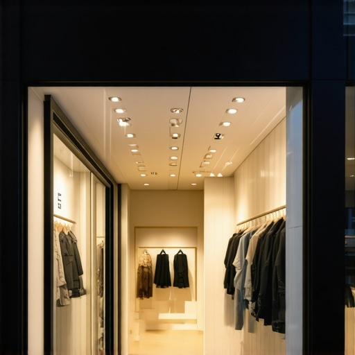 A digital rendering of a storefront with AR overlays showing real-world visual integration