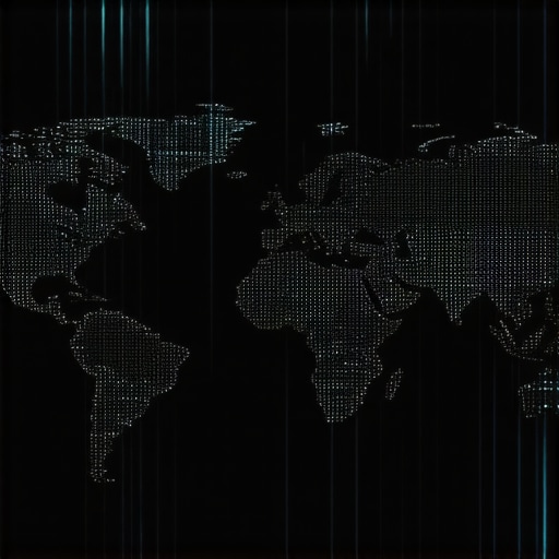 AI analyzing local search and map data with futuristic interface