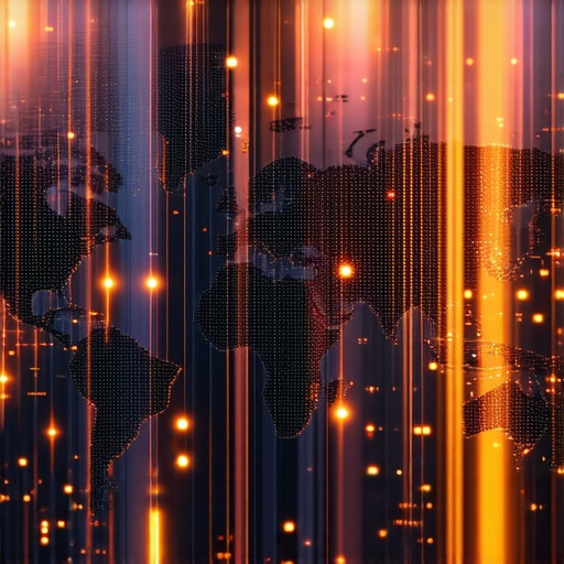 Illustration of AI algorithms analyzing local search data.