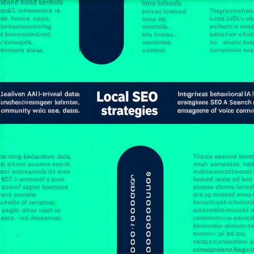 Infographic illustrating the fusion of AI, behavioral analytics, voice and visual search optimizing local SEO