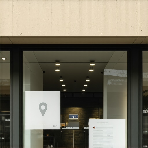 Augmented reality storefront with digital signals and local SEO elements