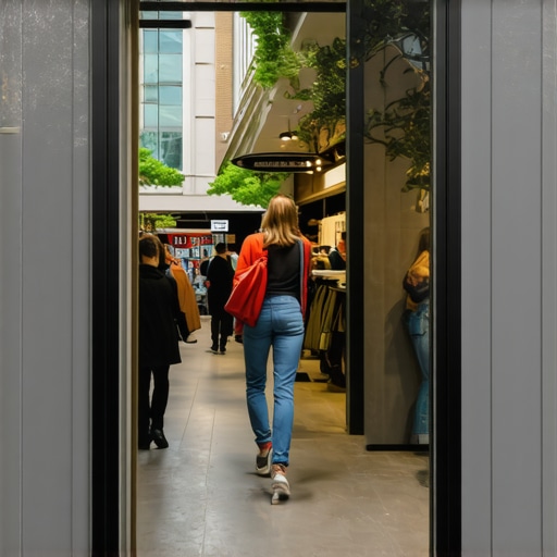 AR overlay demonstrating voice command interaction with storefront.