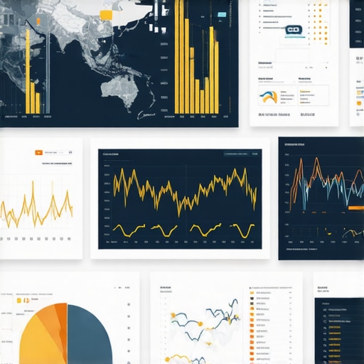 Digital dashboards displaying real-time spatial data analytics