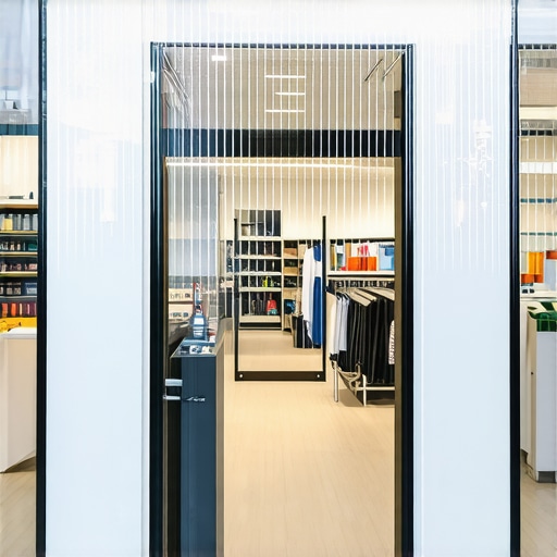 Storefront with AR overlay displaying inventory and foot traffic data, illustrating hyper-local signals.