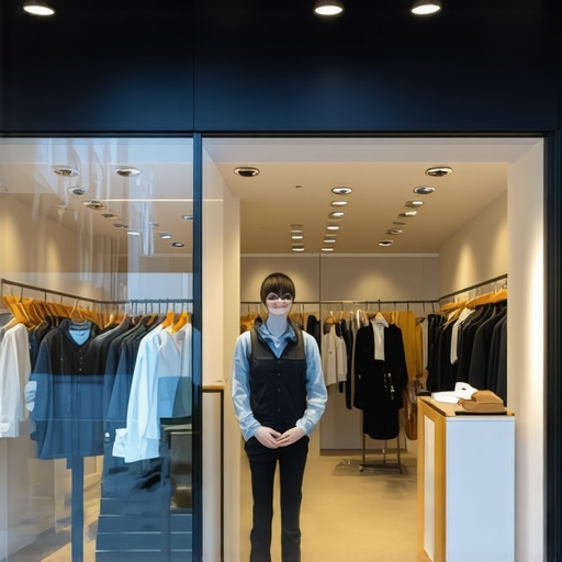 A storefront with AR visualization showing digital overlays enhancing customer experience.