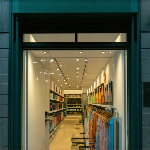 Virtual tour with AR overlays of a retail storefront demonstrating spatial SEO strategies.