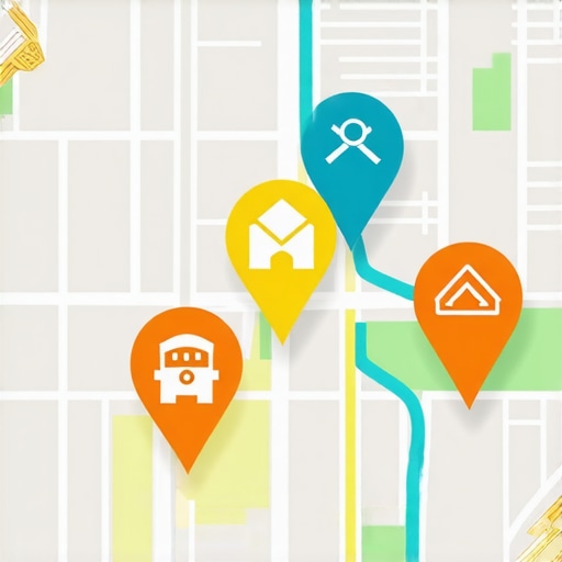 Map showing micro-moments and AI signals localized in a neighborhood setting.