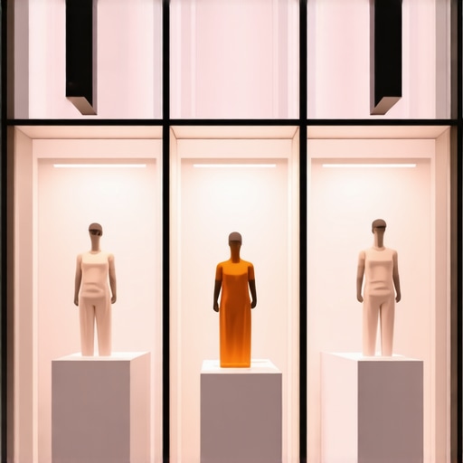 A futuristic virtual storefront displaying AR enhancements for local search branding.