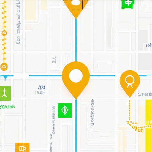 Futuristic digital map illustrating AI integration in local search signals