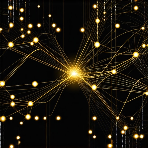 Futuristic AI neural network illustrating interconnected local data sources